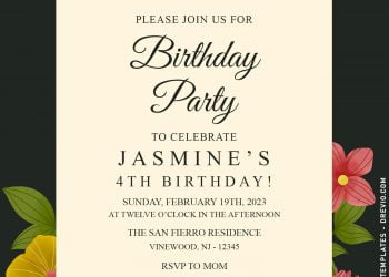 7+ Vibrant Floral And Botanical Birthday Invitation Templates