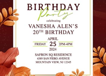 8+ Christmas Maple Leaf Birthday Invitation Templates