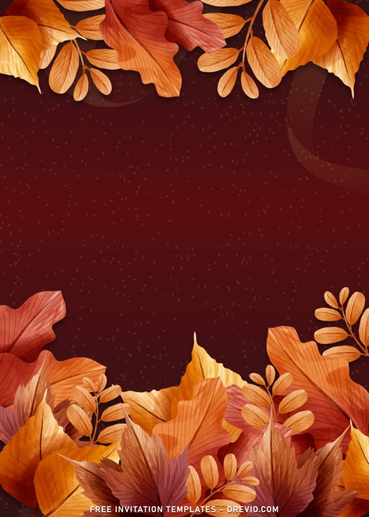 8 Stunning Maple Leaf And Floral Baby Shower Invitation Templates