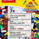 9+ Lego Birthday Invitation Templates For Kids Birthday Party