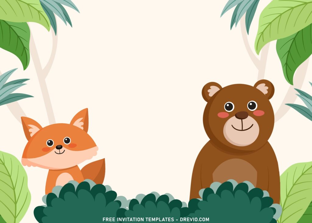 9+ Fun Jungle Birthday Party Invitation Templates with landscape orientation card design