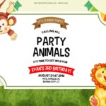 7+ Adorable Jungle Party Birthday Invitation Templates