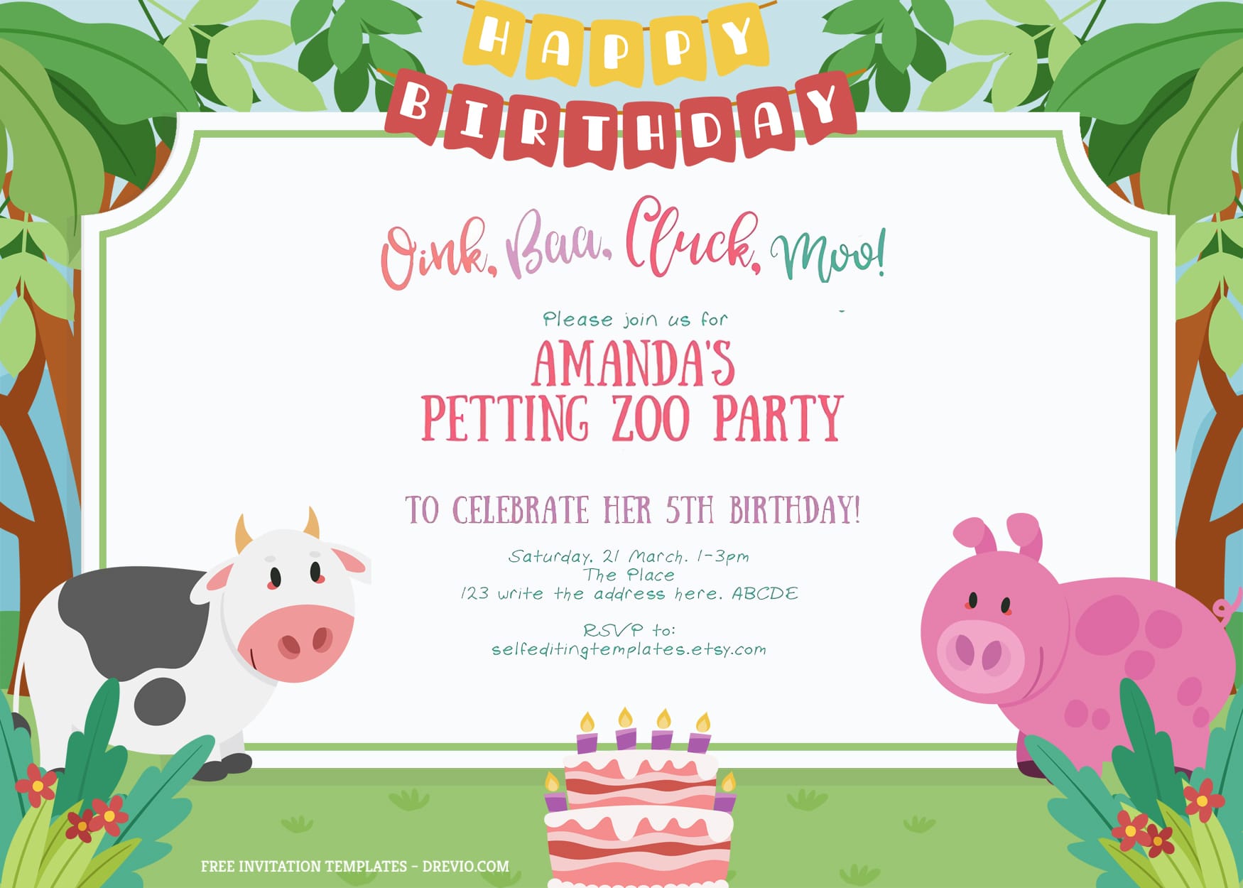 7+ Barn Animals Party Birthday Invitation Templates