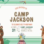 7+ Boho Forest Animals Camp Birthday Invitation Templates