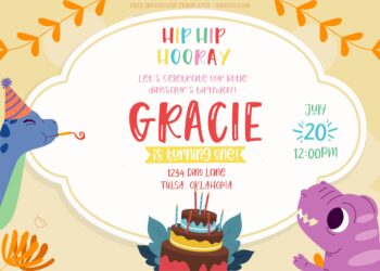 7+ Celebrating Party Dinosaur Birthday Invitation Templates Title