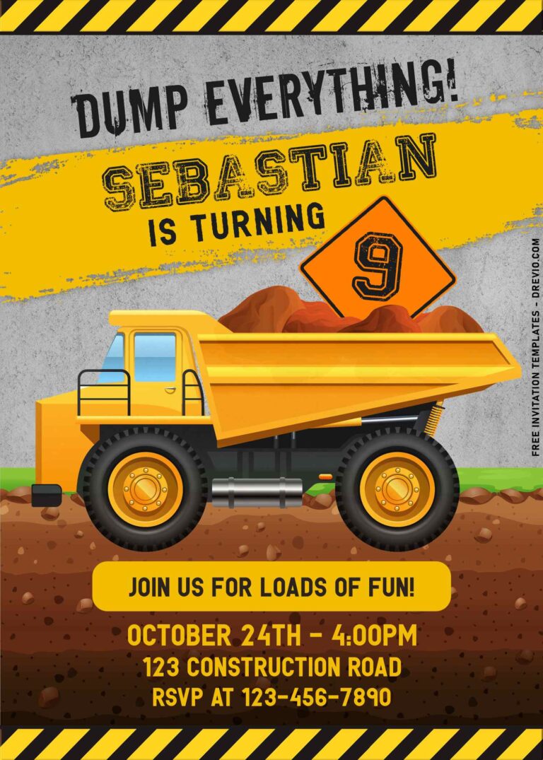 7+ Construction Birthday Invitation Templates
