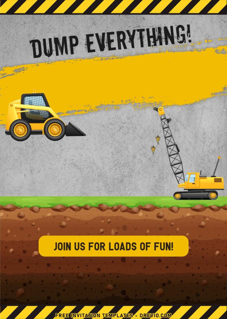 7 Construction Birthday Invitation Templates For Boys