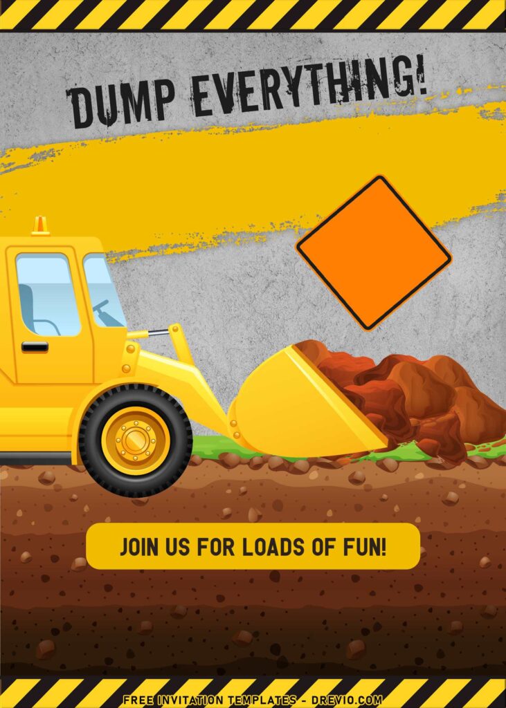 7 Construction Birthday Invitation Templates For Kids Birthday