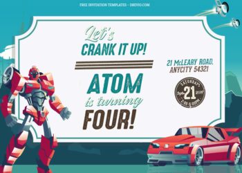 7+ Cool Transformer Robots Birthday Invitation Templates Title