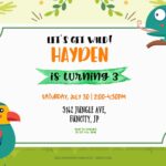 7+ Cute Safari Animals Birthday Invitation Templates