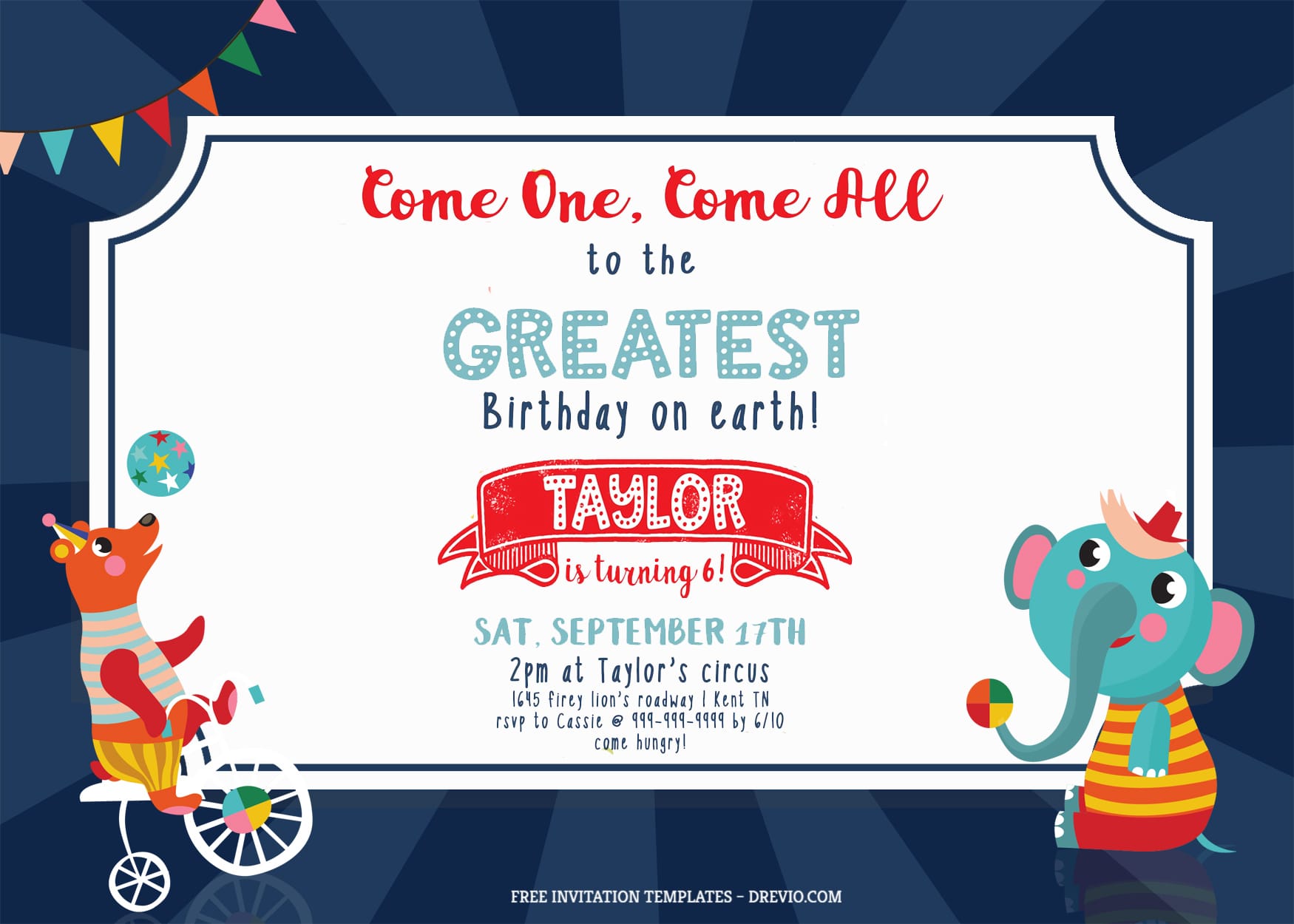 7+ Festive Carnival Party Birthday Invitation Templates