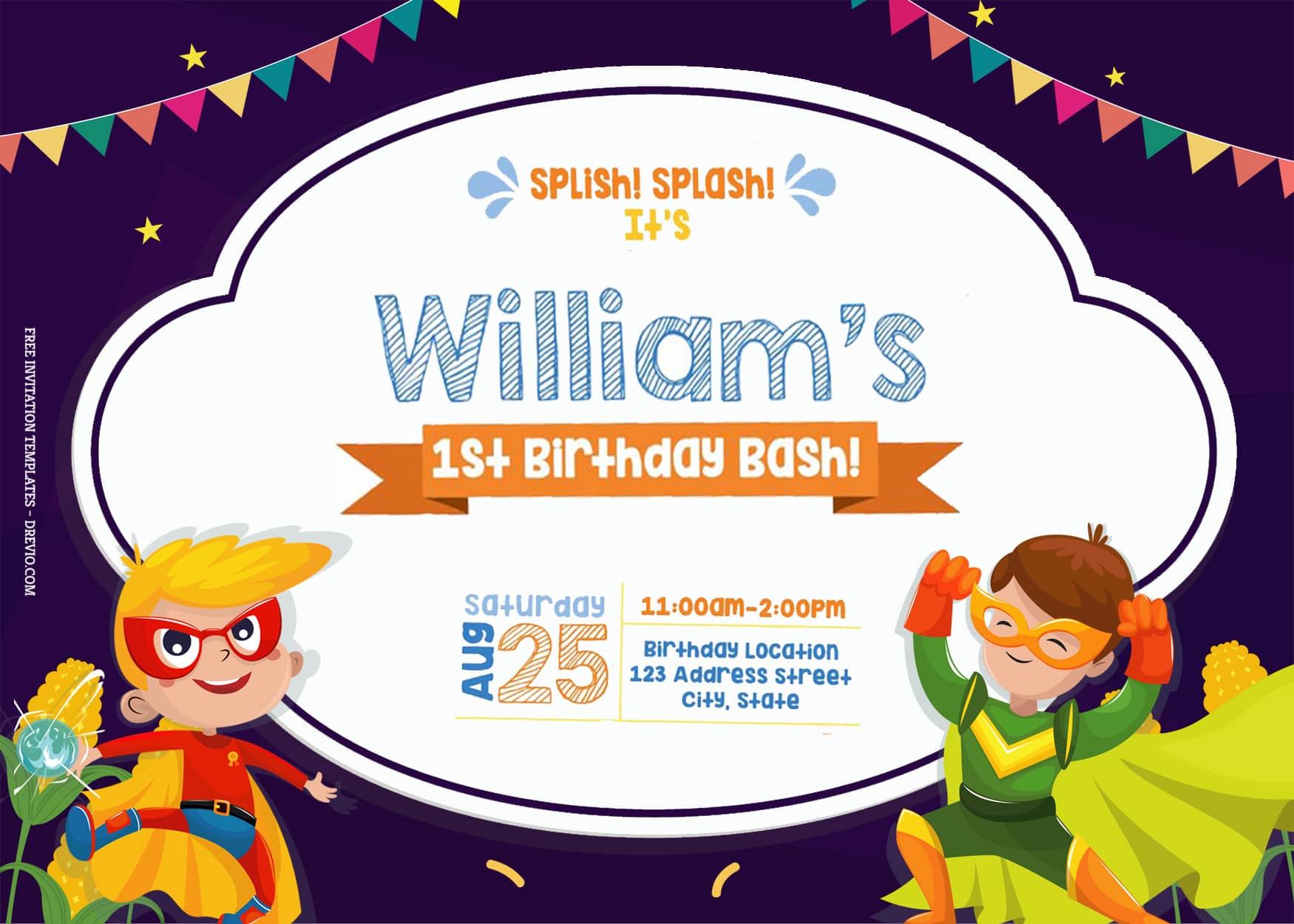 8+ Fiesta Superhero Party Birthday Invitation Birthday Templates