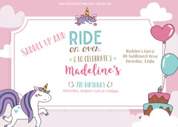 7+ Flashy Purple Unicorn Birthday Invitation Templates Title