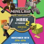 7+ Epic Minecraft Birthday Invitation Templates For Boys Birthday