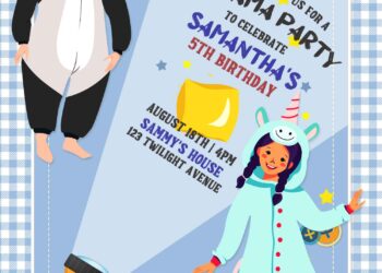 7+ Pajama Party Invitation Templates To Celebrate Your Kid's Birthday
