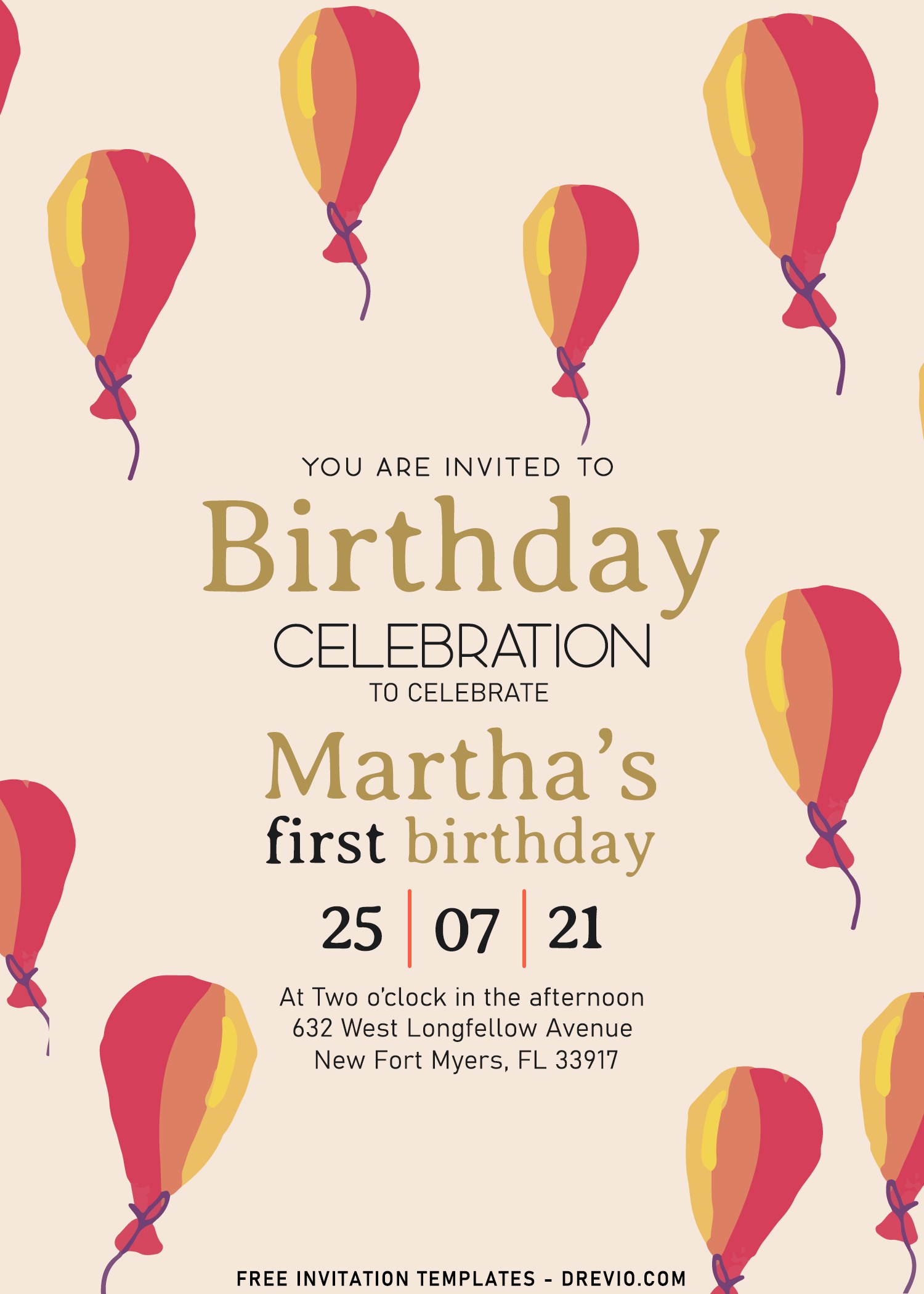 7+ Simple Kids Birthday Invitation Templates, image size:1500x2100