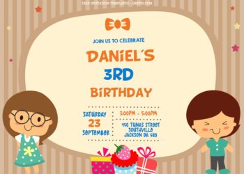 7+ Simply Cute Cartoons Birthday Invitation Templates Title