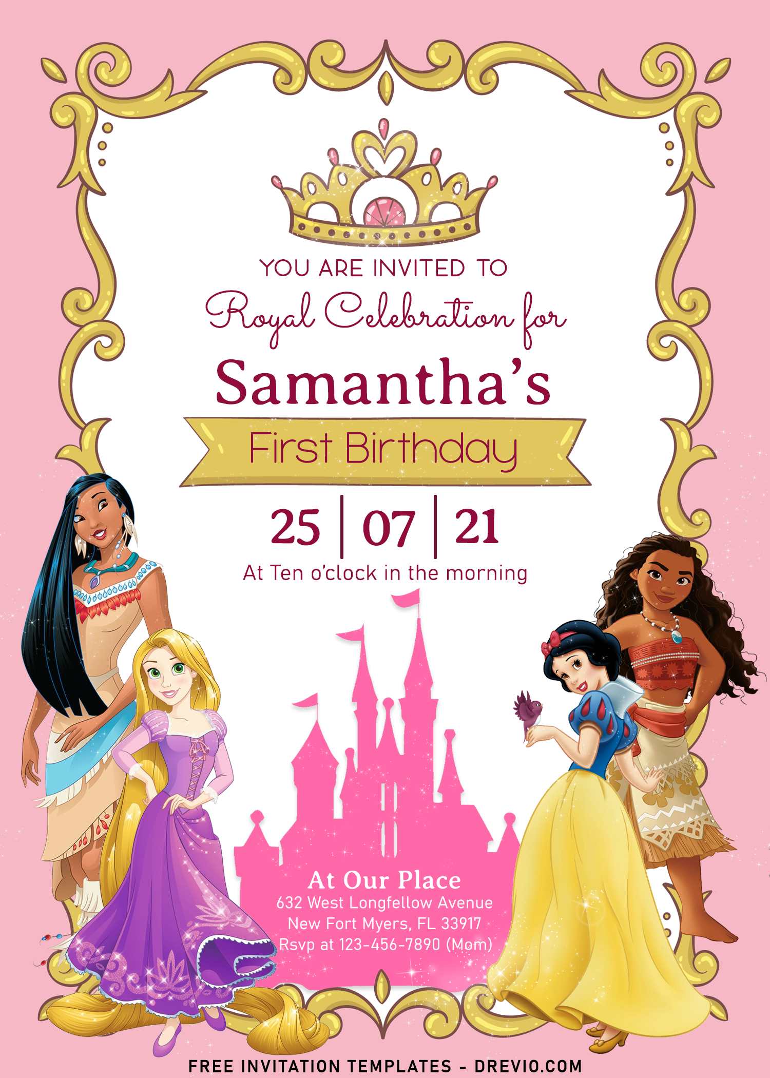 7+ Vintage Disney Princess Birthday Invitation Templates