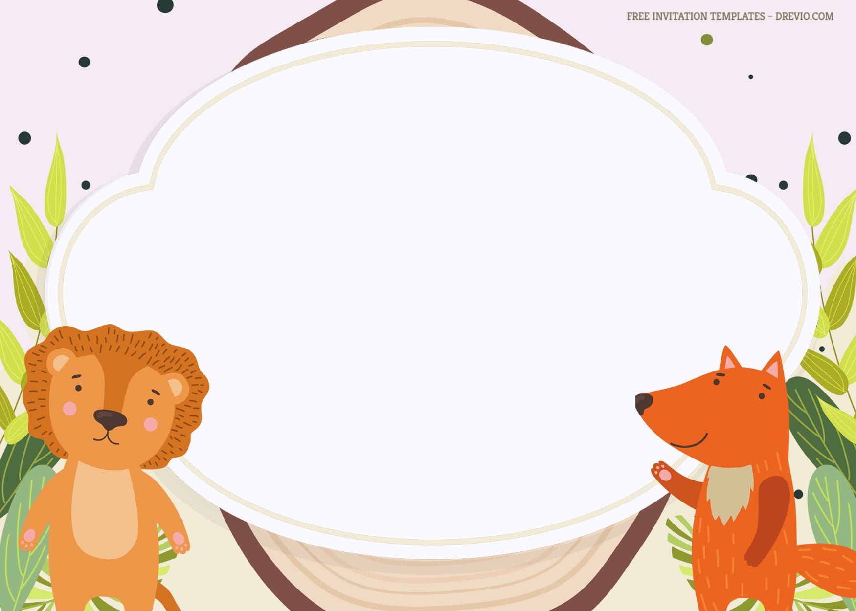 7+ Tiny Animals Party Birthday Invitation Templates Fox And Lion