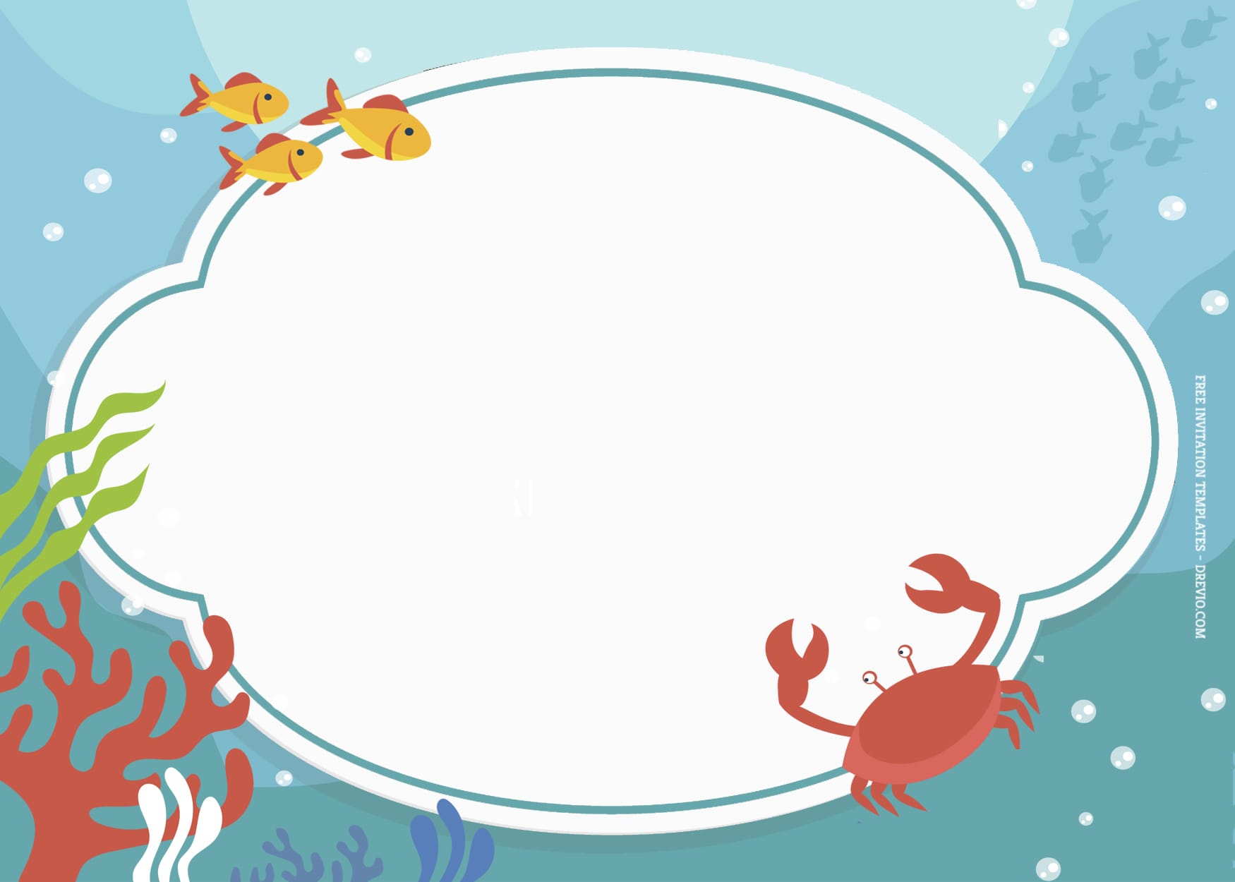 7+ Under The Sea Party Birthday Invitation Templates Carbs And Fishes