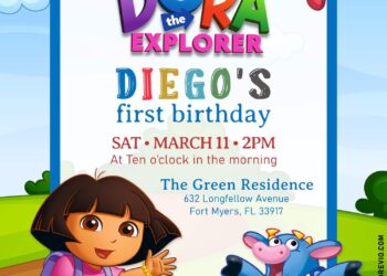 8+ Dora And Friends Birthday Invitation Templates