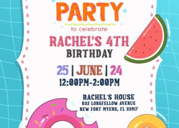 7+ Fun Summer Pool Kids Birthday Invitation Templates
