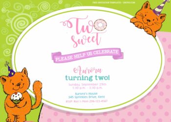 8+ Lazy Cat Cartoon Birthday Invitation Templates Title