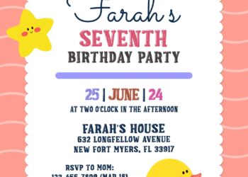 8 Lovely Adorable Kids Theme Birthday Invitation Templates