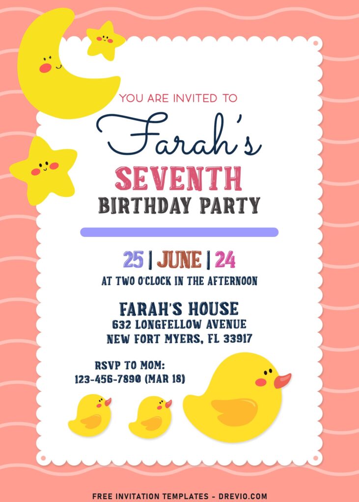 8+ Lovely Cute Birthday Invitation Templates For Kids Birthday