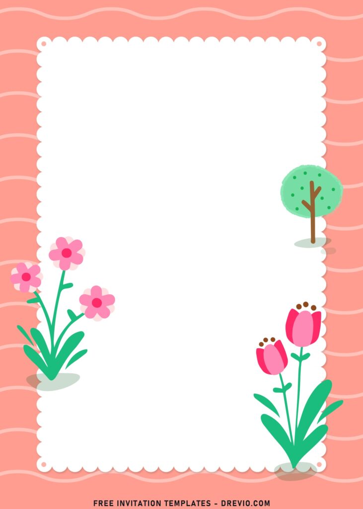 8 Lovely Adorable Kids Theme Birthday Invitation Templates With Cute Floral