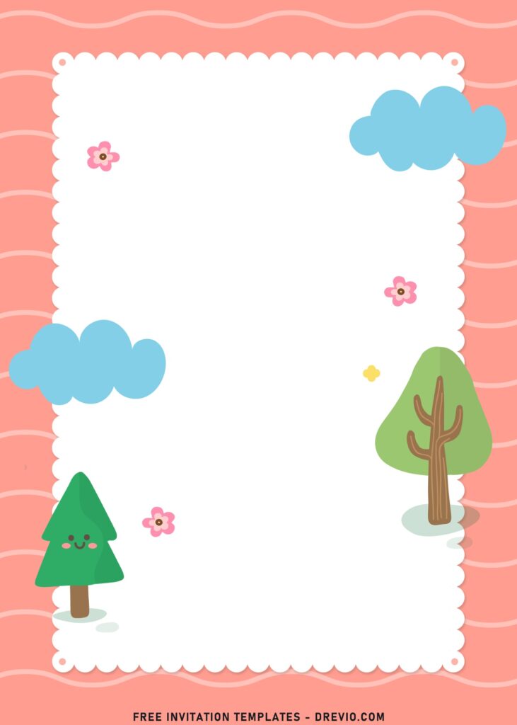 8 Lovely Nature Kids Theme Birthday Invitation Templates