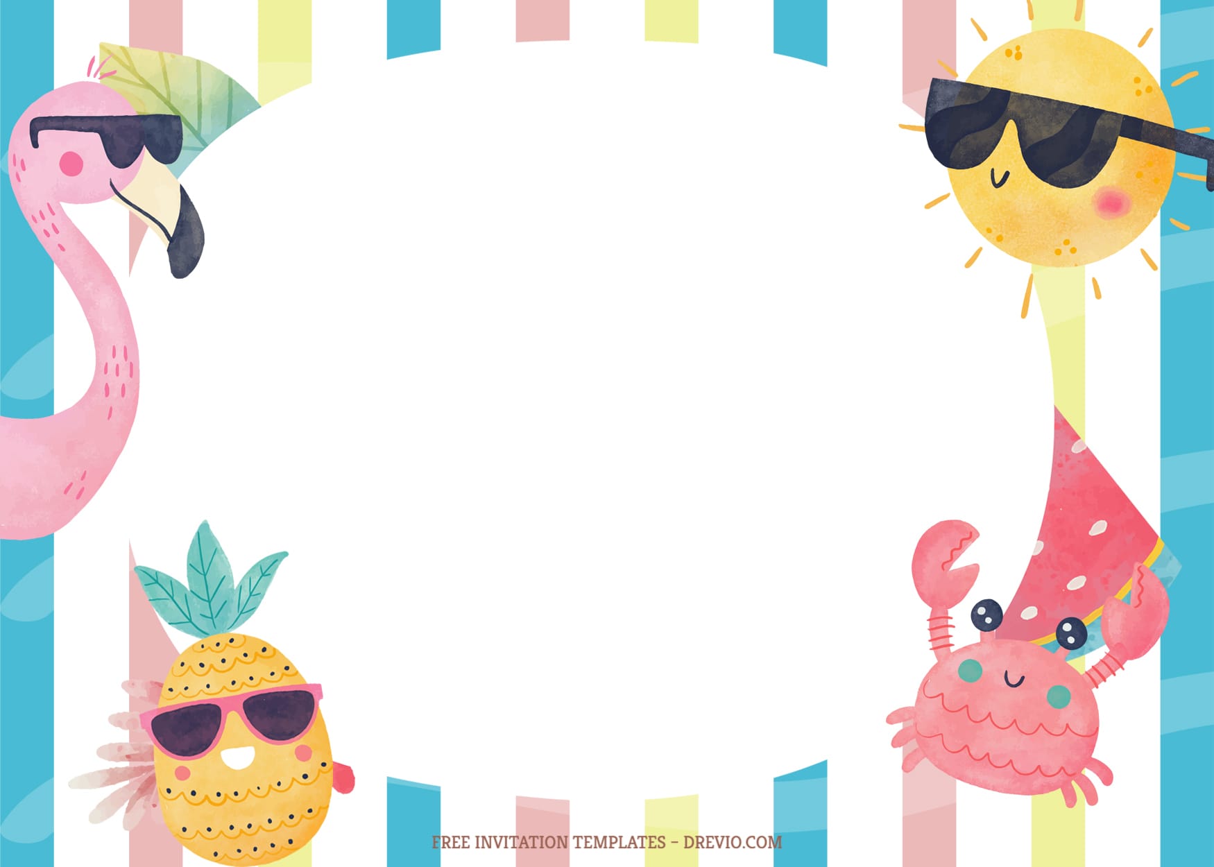 8+ Summer Radiant Party Birthday Invitation Templates With Full Summer