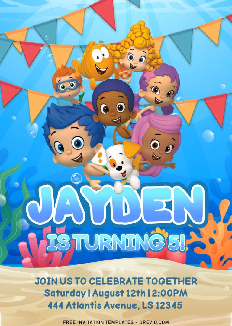 9+ Adorable Bubble Guppies Birthday Invitation Templates