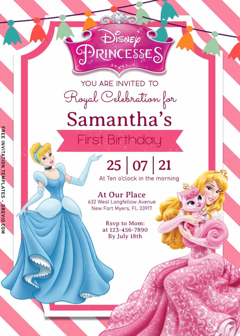 9+ Adorable Princess And Her Castle Birthday Invitation Templates