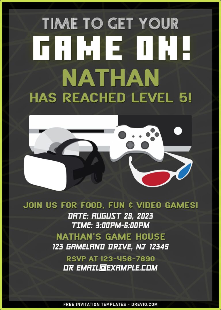 9+ Video Game Birthday Invitation Templates For Your Little Gamer