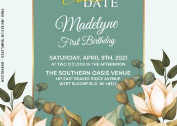 10+ Greenery Floral Chic Wedding Invitation Templates