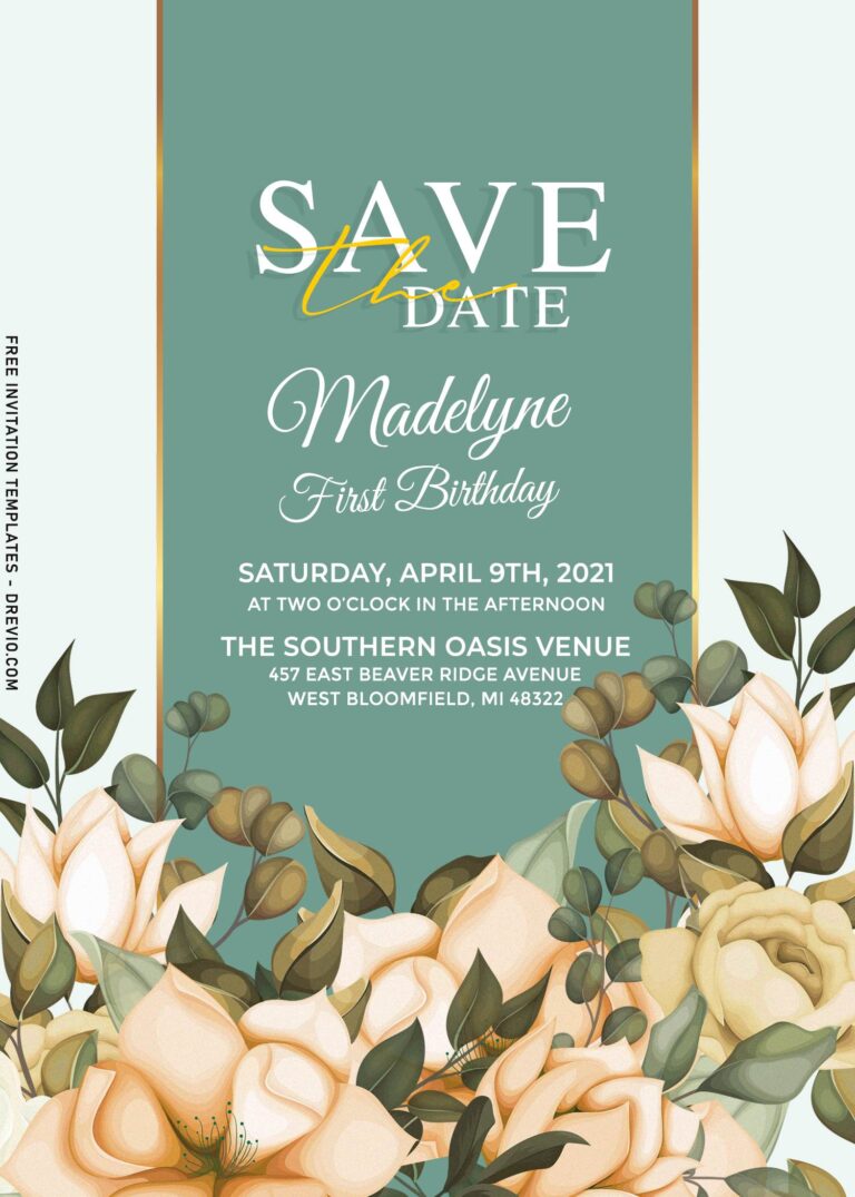 10+ Greenery Floral Chic Wedding Invitation Templates