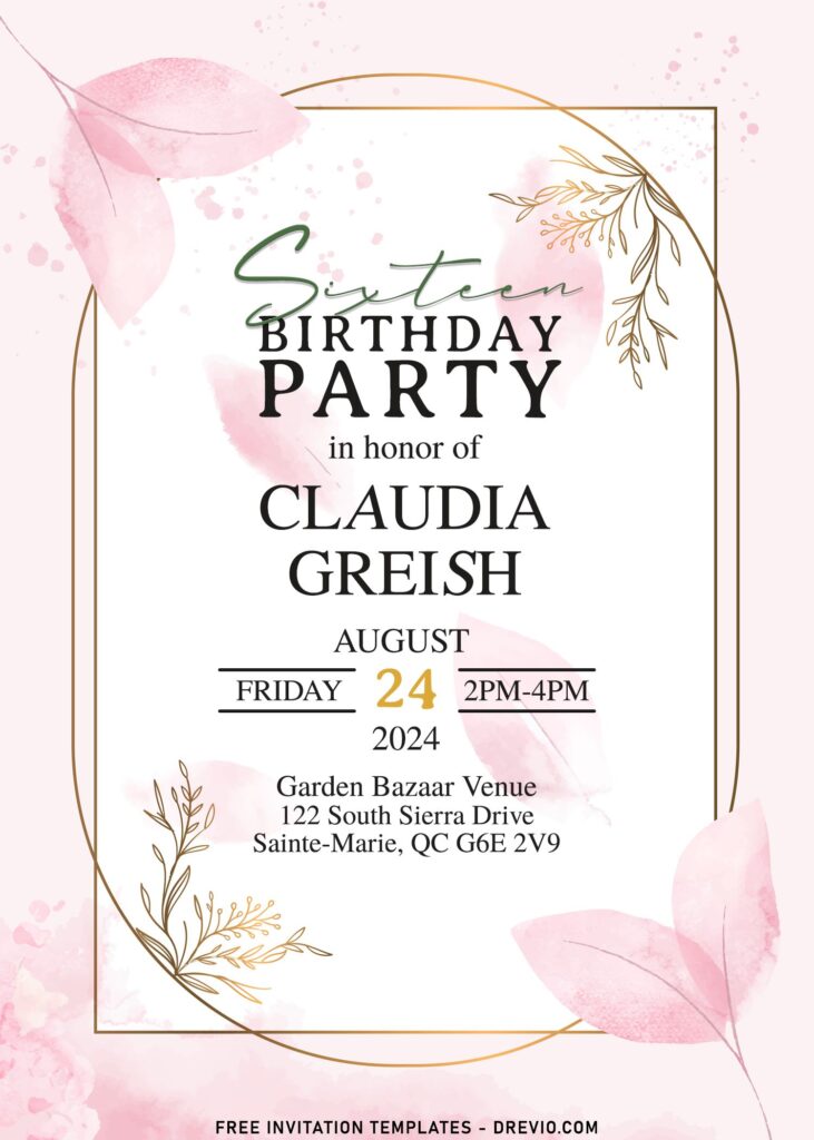 11+ Muted Greenery Birthday Invitation Templates