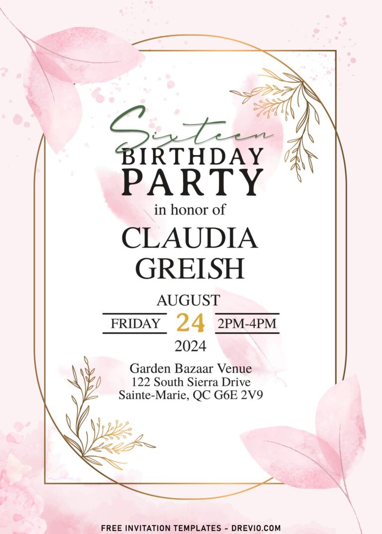 11+ Muted Greenery Birthday Invitation Templates