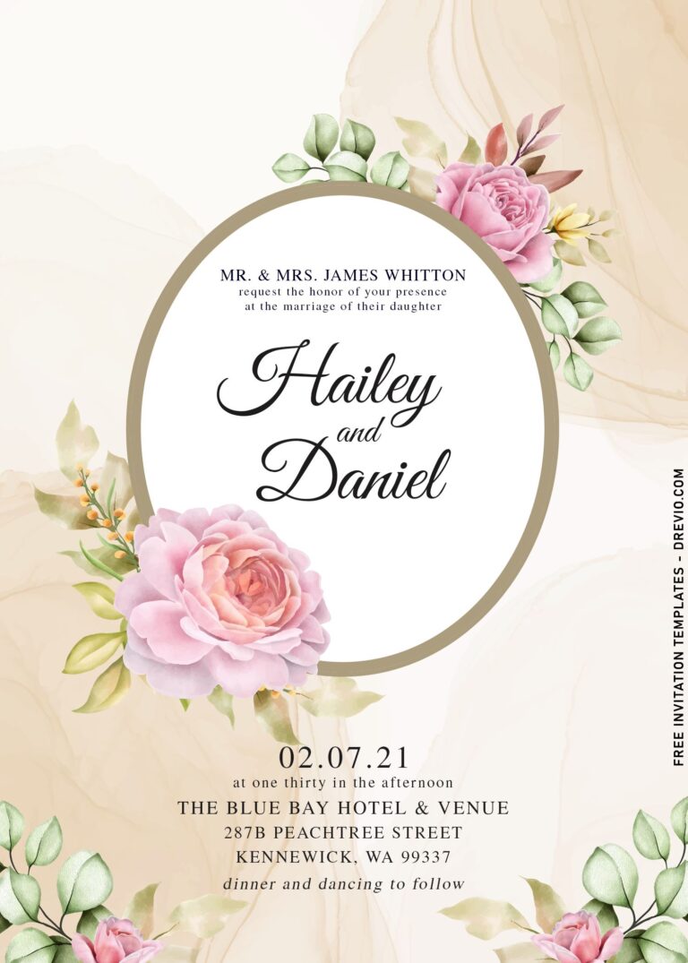 11+ Bouquet Of Roses Floral Wedding Invitation Templates