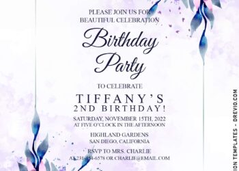 11+ Gleaming Ice Blue Floral Invitation Templates