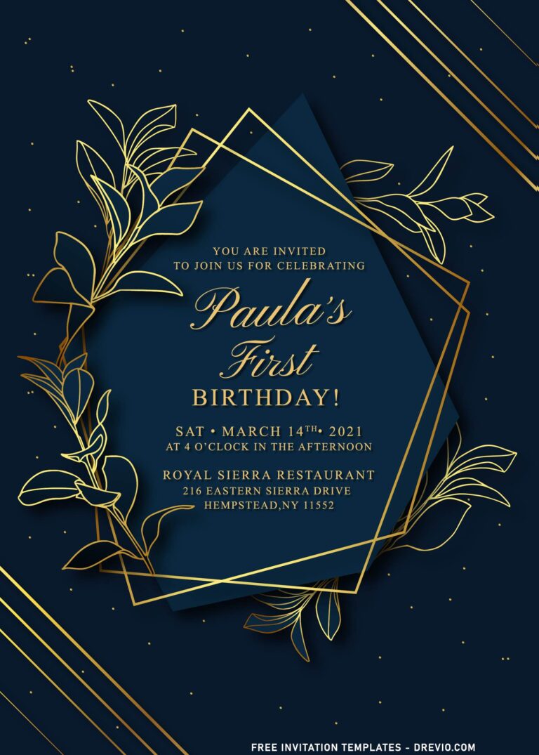 11+ Elegant Luxe Champagne Gold Birthday Invitation Templates
