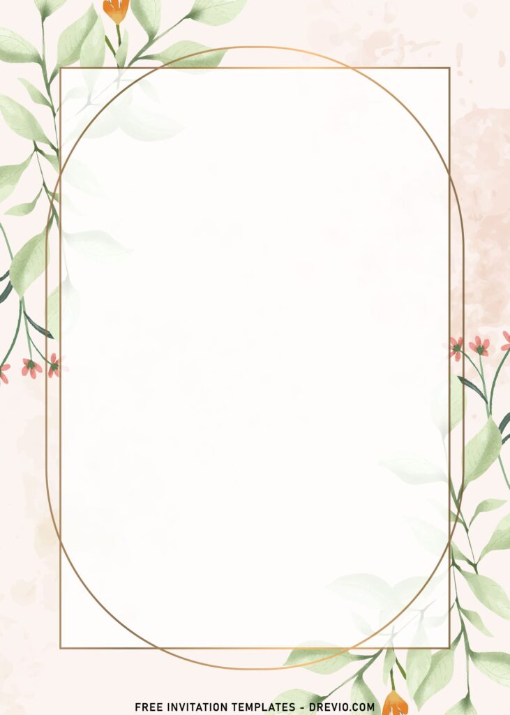 11+ Muted Greenery Birthday Invitation Templates with geometric frame