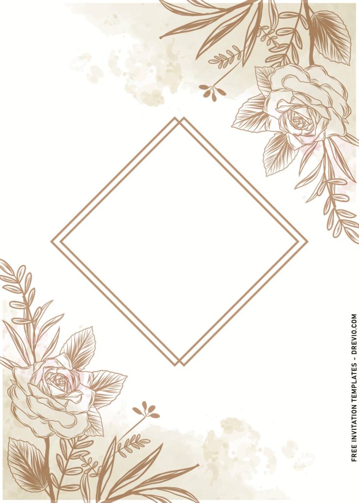 11 Watercolor Greenery Painting Wedding Invitation Templates 1