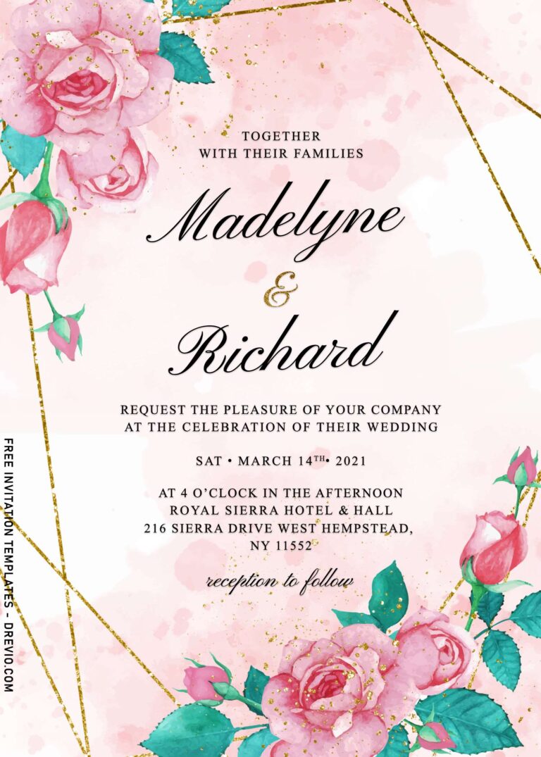 7+ Vintage Geometric Garden Wedding Invitation Templates