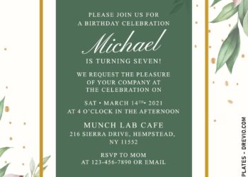 7+ Lush Greenery Eucalyptus Birthday Invitation Templates