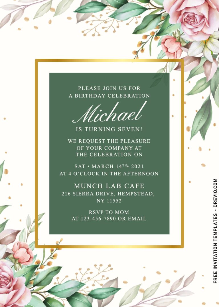 7+ Lush Greenery Eucalyptus Birthday Invitation Templates