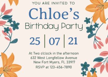 7+ Floral Cascade Birthday Invitation Templates