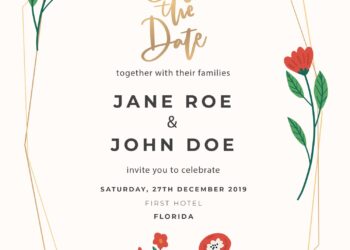 7+ Minimalist Dainty Flowers Birthday Invitation Templates