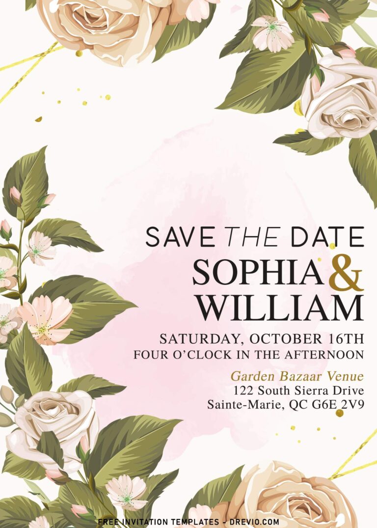7+ Enchanting Geometric And Botanical Floral Invitation Templates